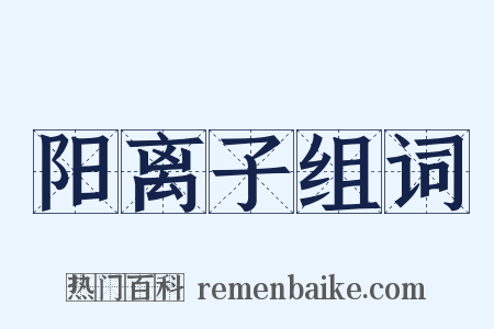 阳离子组词是什么意思的图片